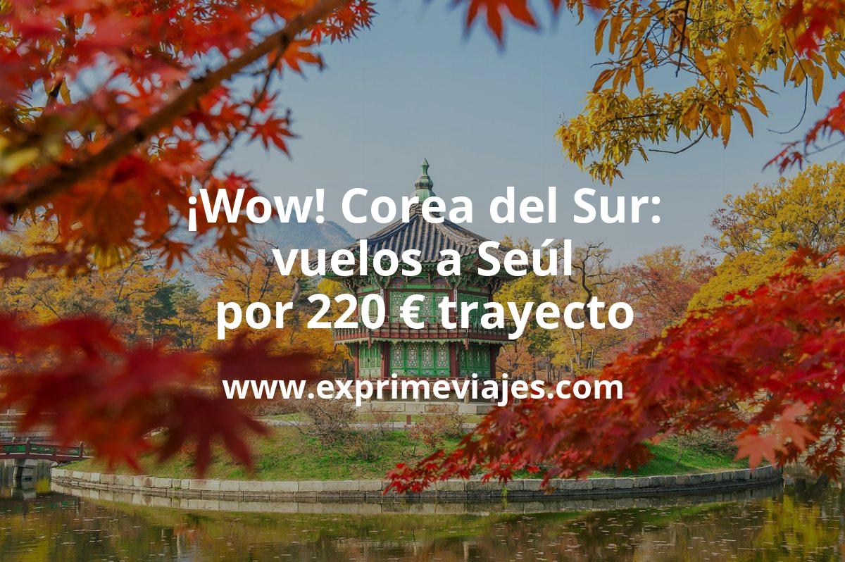 🇰🇷 Vuelos a Corea del Sur por 220 € trayecto